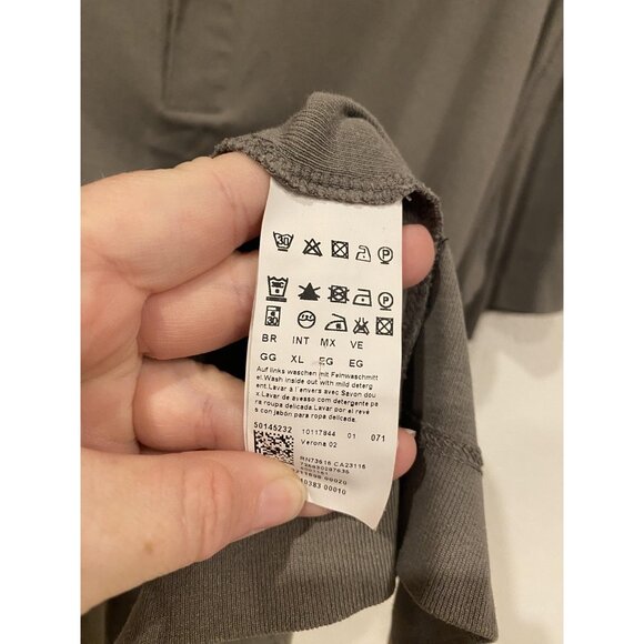 Hugo Boss Polo Shirt Mens XL Gray Regular Fit Verona 02 Made Turkey Minimalist - Picture 4 of 5